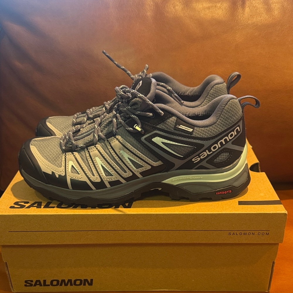 Salomon Gray and Black X Ultra Pioneer. Womens 7.5. New